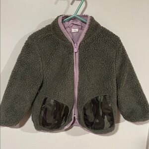 GAP Olive Green Sherpa Jacket